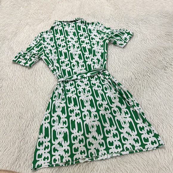 MSK women’s Green White Collared Button Down Dress size medium petite - Picture 7 of 7